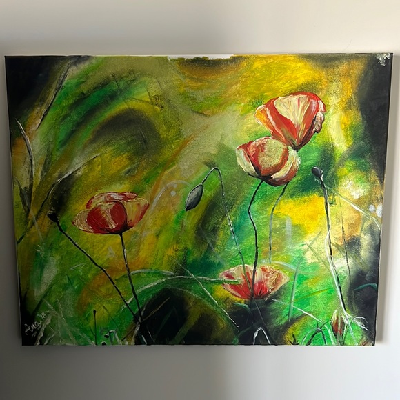 "Tulips".  oil on canvas, dimensions 51x41 cm.  pictures it’s my work. - Picture 1 of 7